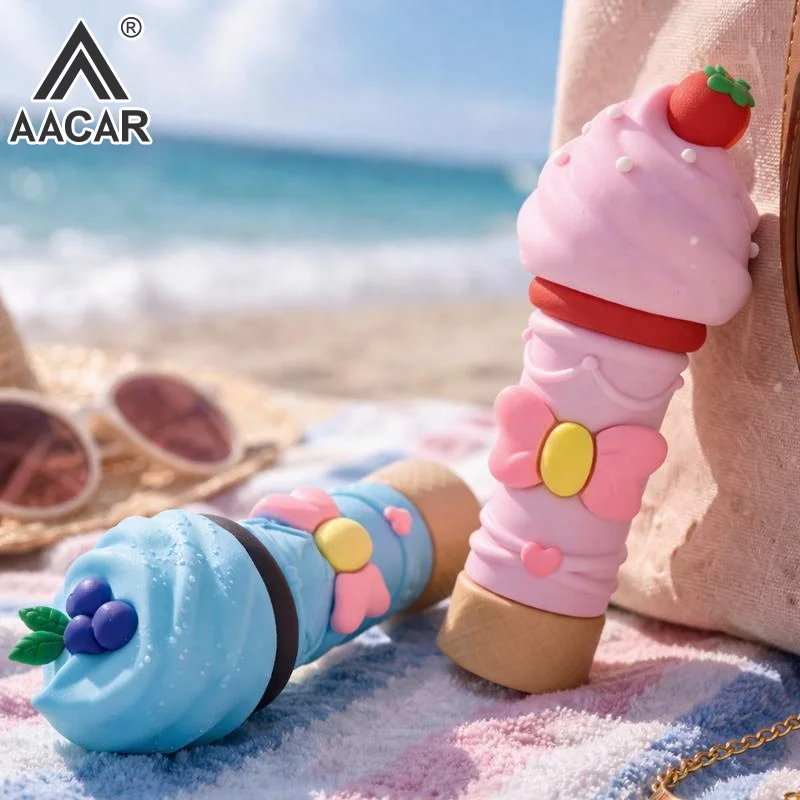 1Pcs Stylish Spray Bottle Cute Ice Cream-Shaped Mini Fine Mist Spray Bottle With Bowknot Design Press-Type Spray Mechanism