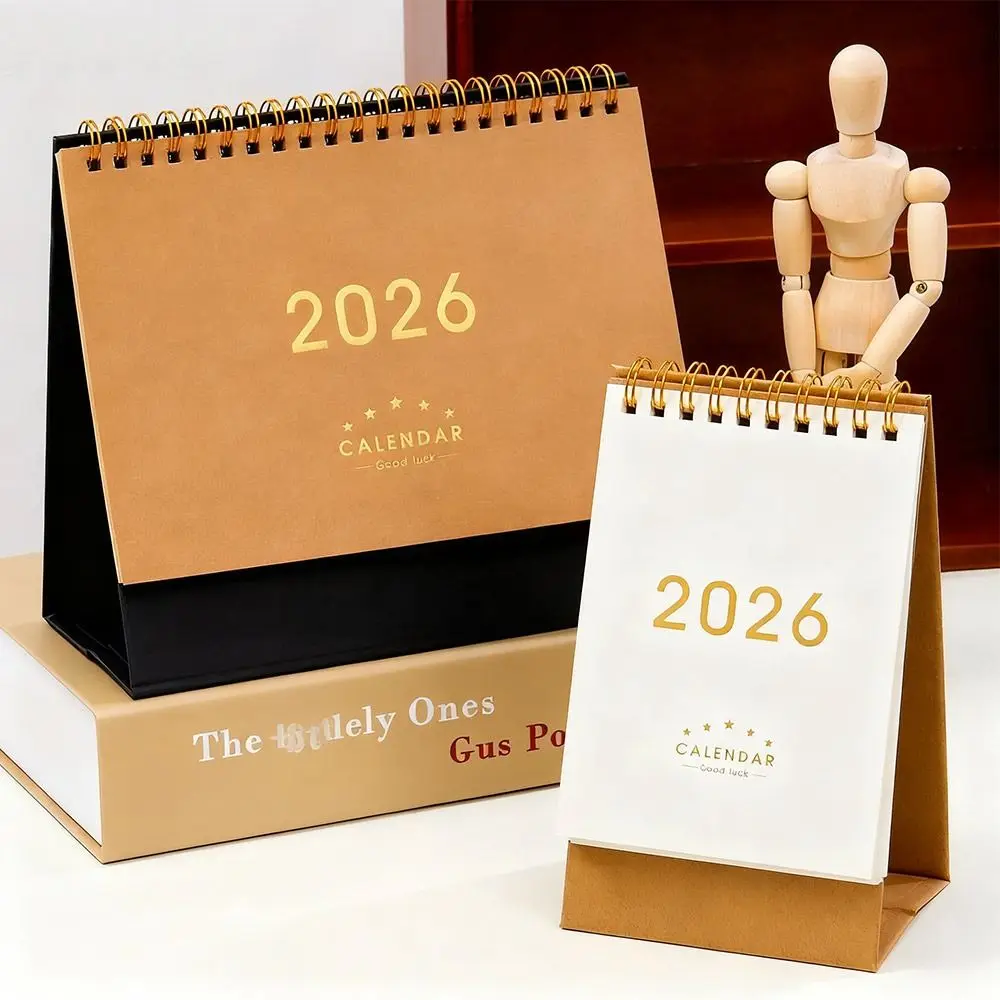 Utile calendario cartaceo da tavolo 2026 Planner annuale multifunzione Agenda Notebook Decorazioni per la casa Agenda Organizzatore Home Office