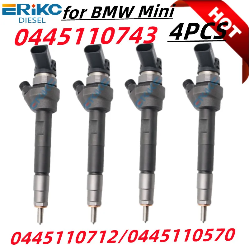 0445110743 0 445 110 743 Common Rail Diesel Injector 0445110712 0445110570 for Bosch 13538514148 BMW Mini 0445 110 712