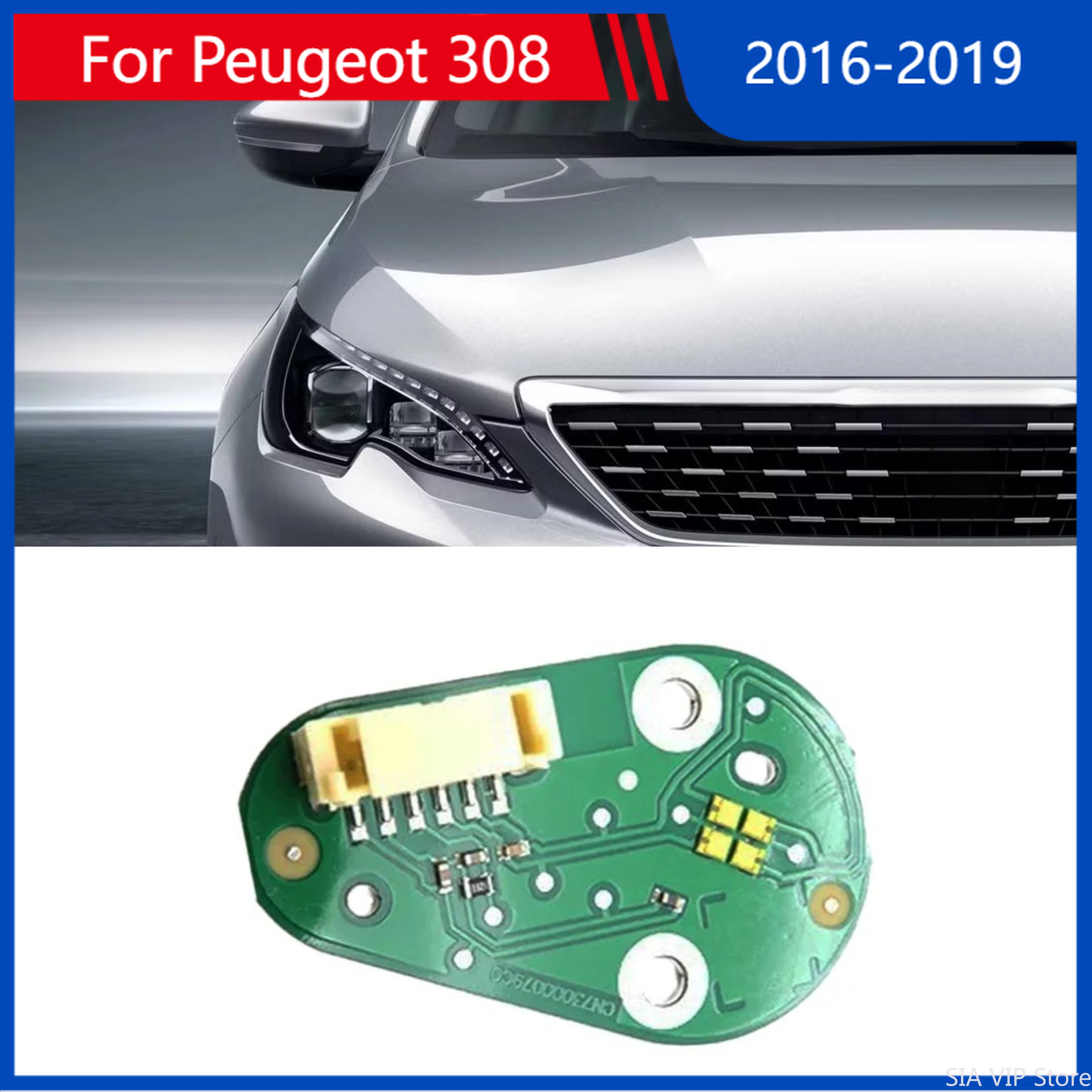 

Car Accessories For Peugeot 308 2016-2019 Headlight White Light DRL Ballast Board Angel Eyes Circuit Chip Daytime Running Light