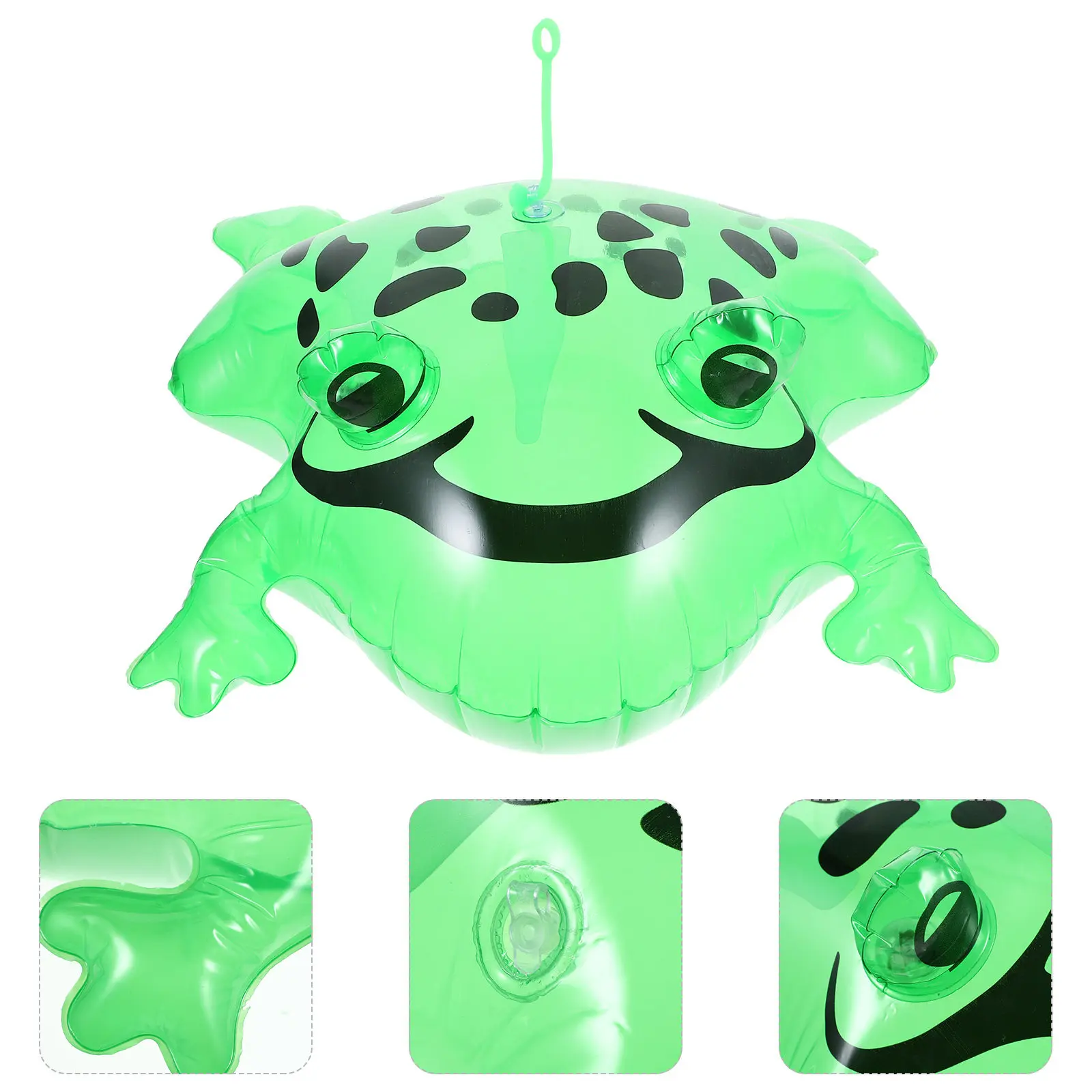 

10Pcs Inflatable Frog Bounce Plaything Party Decoration Pool Summer Frog Ornament Set Inflatable Frogs Toy Bounce Frogs Toy
