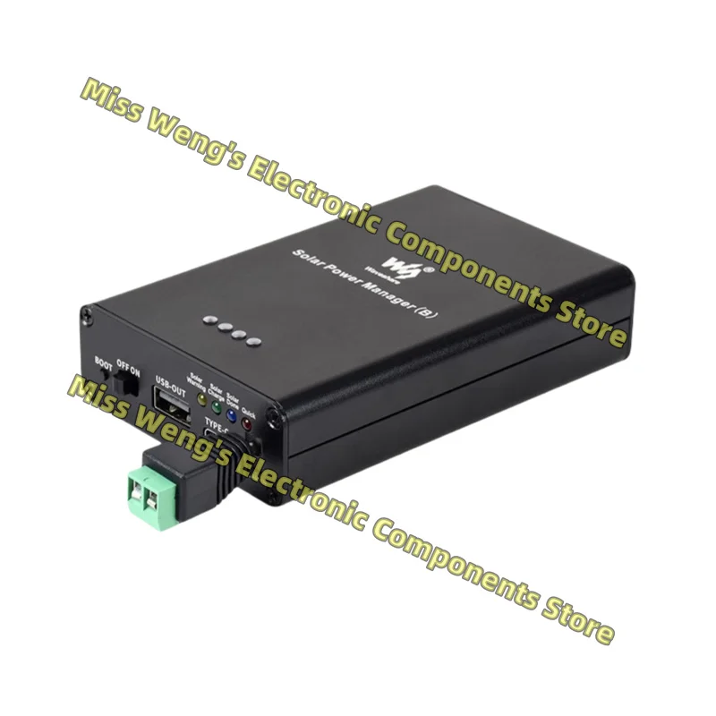 Módulo de administración de energía de 10000 mAh Controlador solar MPPT 6 v-24 V Carga completamente automática Administrador de energía solar (B) Panel solar