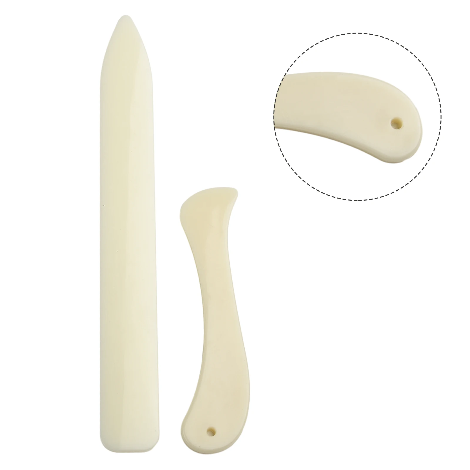 2 Pcs Bone Folder Craft Tools Plastic Plastic Letter Opener Craft Tool DIY Leather Hemming Tool Kunststoff Brief Öffner