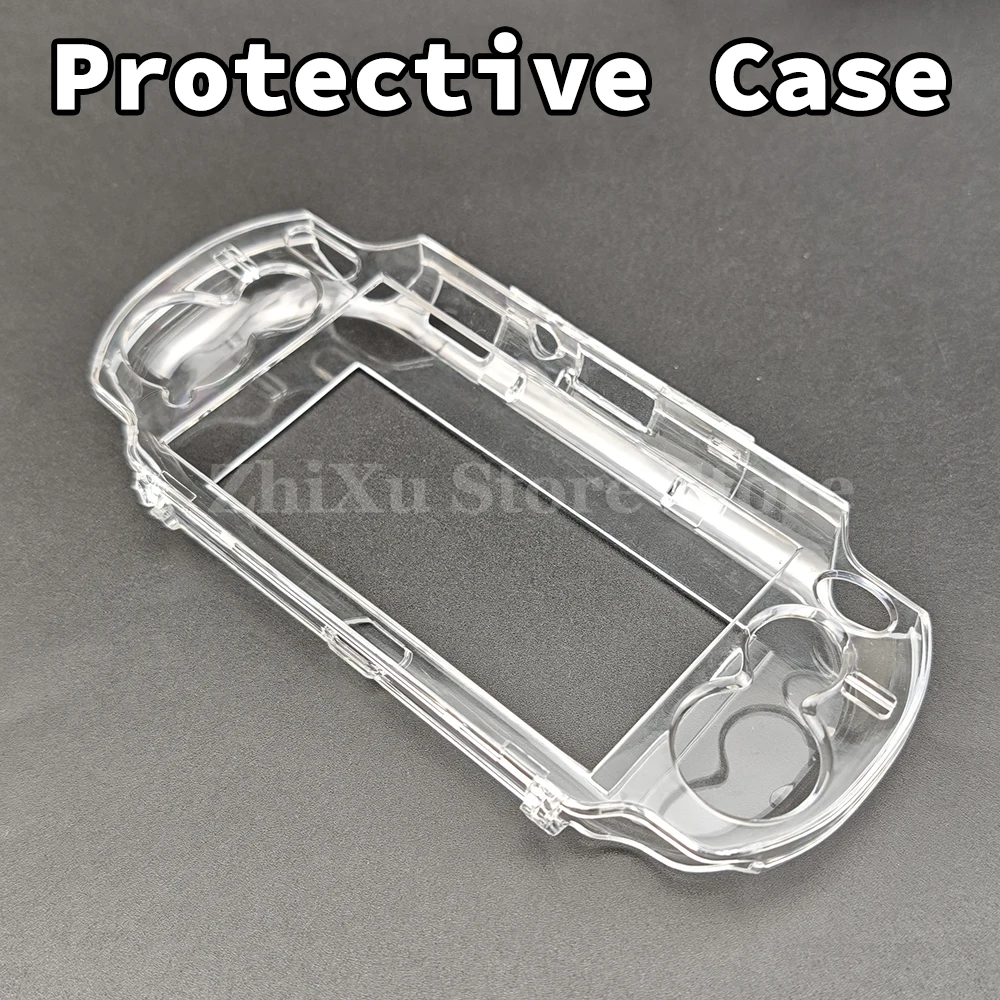 1set Clear Crystal Protective Case For PS Vita 1000 Top Bottom PET Protection Films Transparent Housing Cover for PSV 1000 Game image 2