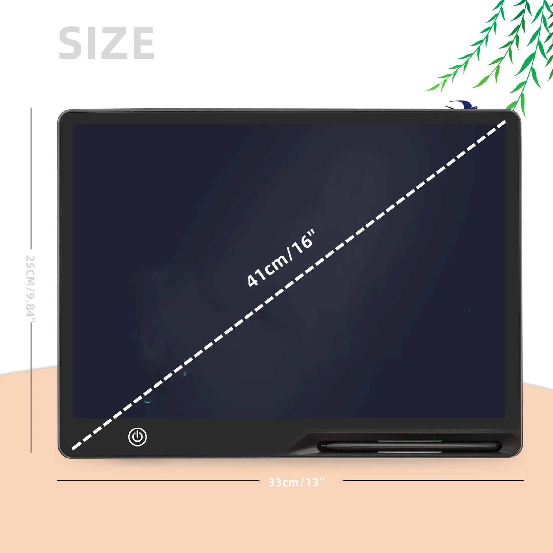 16inch/41cm USB Rechargeable LCD Writing Tablet, USB Charging, Educational Birthday and Christmas Gift