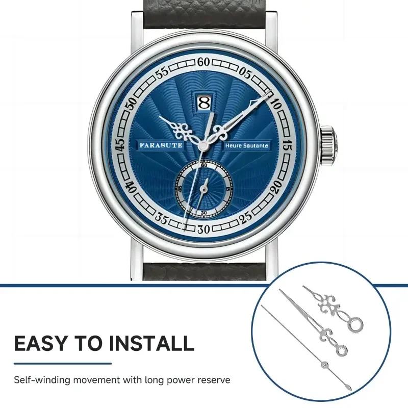 جديد ندفة الثلج شكل ساعة الأيدي الذهب الوردي الأزرق الفضة NH35 ساعة الأيدي ل اليابانية NH35 NH36 4R 7S حركة الساعات اكسسوارات