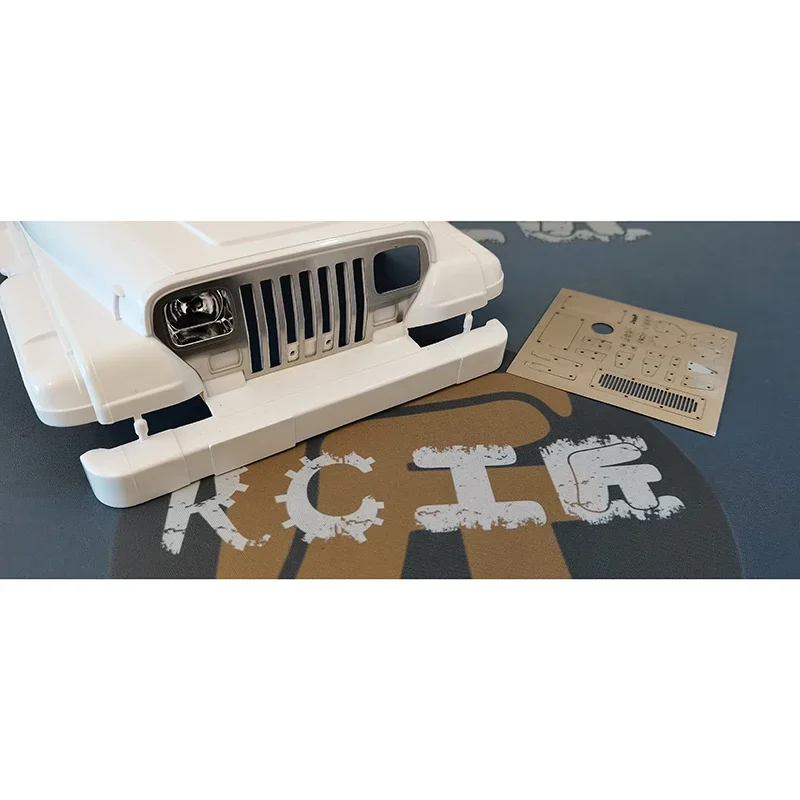 1 Set Metalen Rvs Geëtst Voorkant voor 1/10 Tamiya RC Crawler Auto CC01 Wrangler Diy Onderdelen