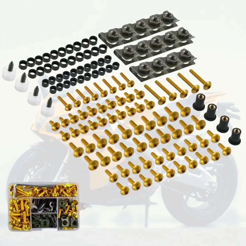 177PCS Fastener Clips Screw for Honda CBR600RR CBR1000RR CBR 600 F2 F3 F4 CBR 600 RR 1000 RR 900 929RR 650R CNC Fairing Bolt Kit