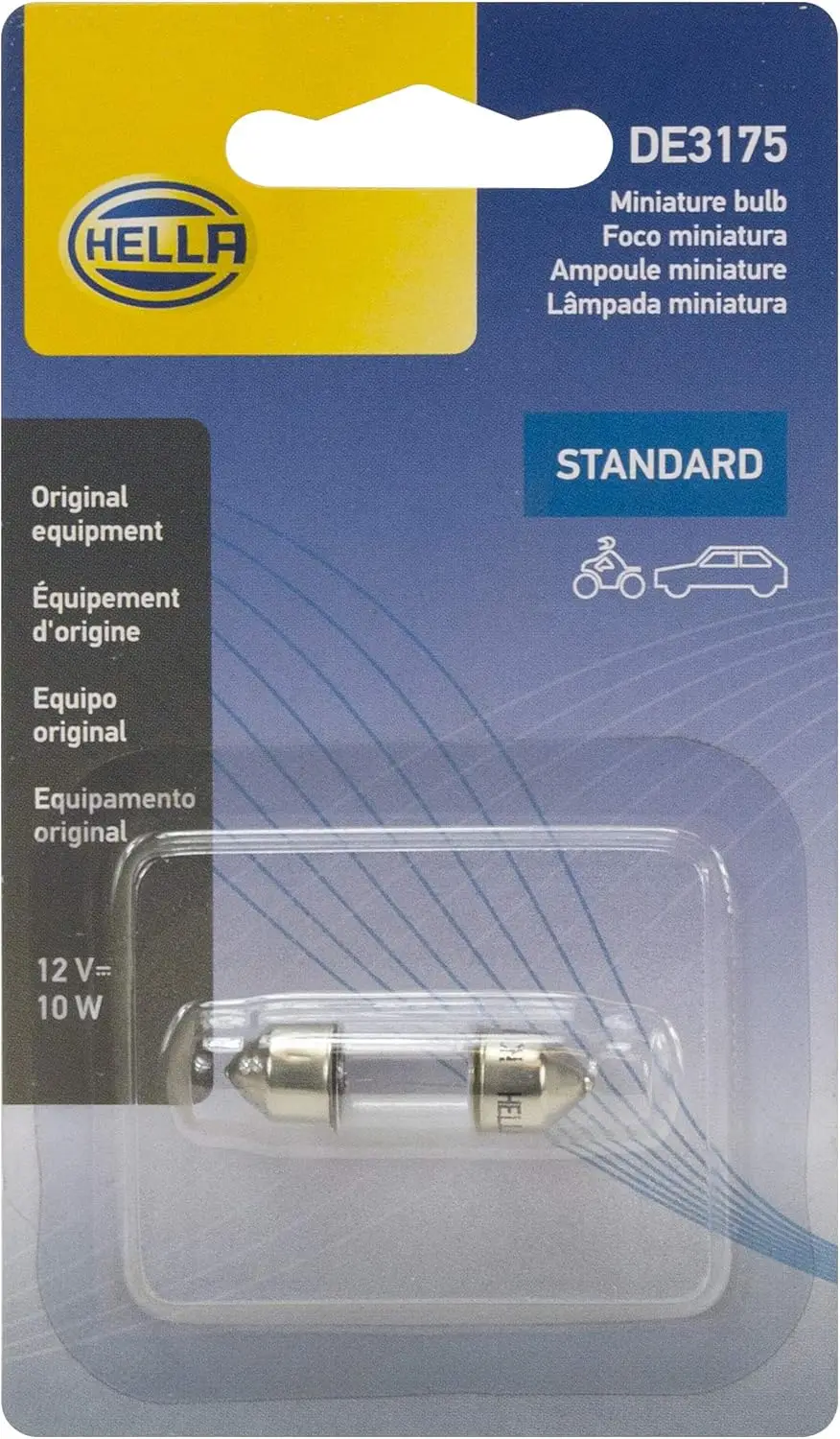

DE3175SB Bulb 3175 12V 10W Sv8.5-8 T3.25 10X31 Sb