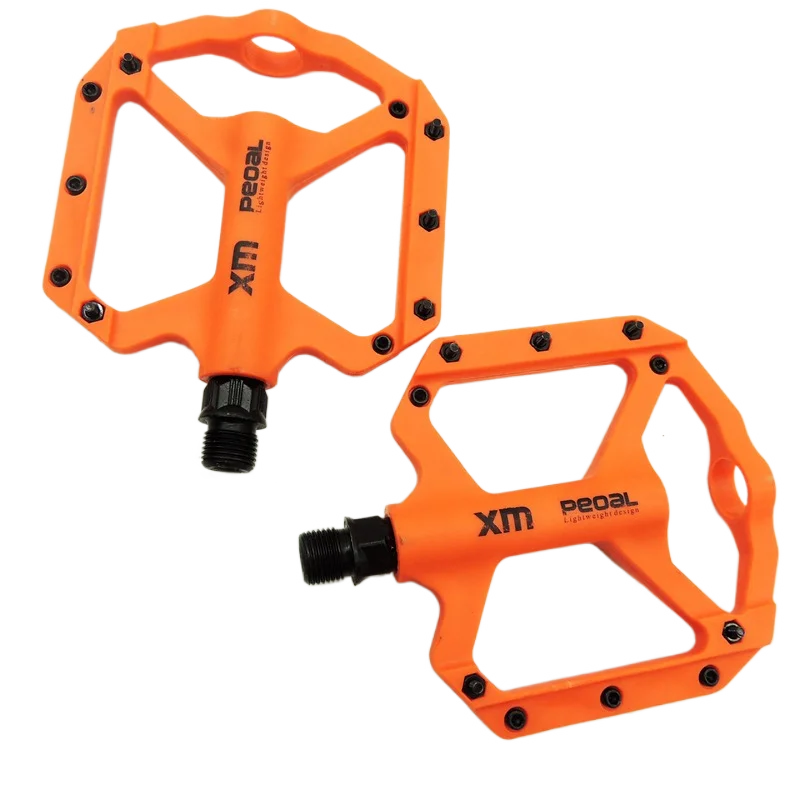 2-Piece Lightweight Non-Slip Mountain Bike Pedals - Durable Nylon Composite ForRoad And Mountain Bikes