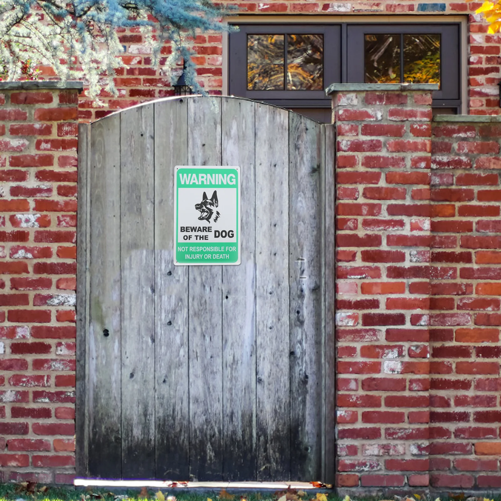 

Garden Yard Decor Retro Metal Tin Sign Vintage Style Outdoor Warning For Fence Gate Window Durable Weatherproof Yard Decorations