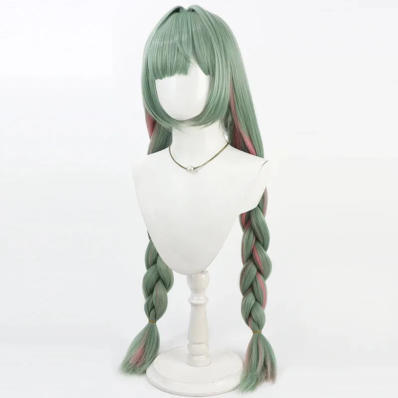 2025 11 Wuthering Waves Phrolova 코스프레 가발 라이트 그린 더블 포니 테일 Fractsidus 할로윈 파티 여성용 게임 소품