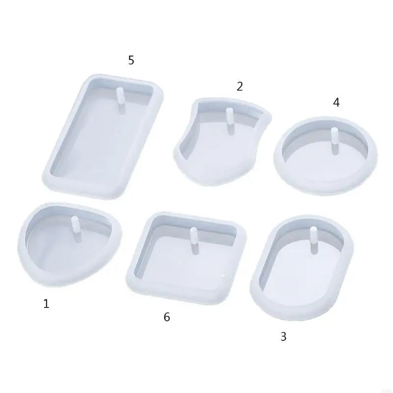 45Be UV Crystal Resina Perforada Silicone Molde Geométrico Amor Coração redondo Square Molde Moldado forma