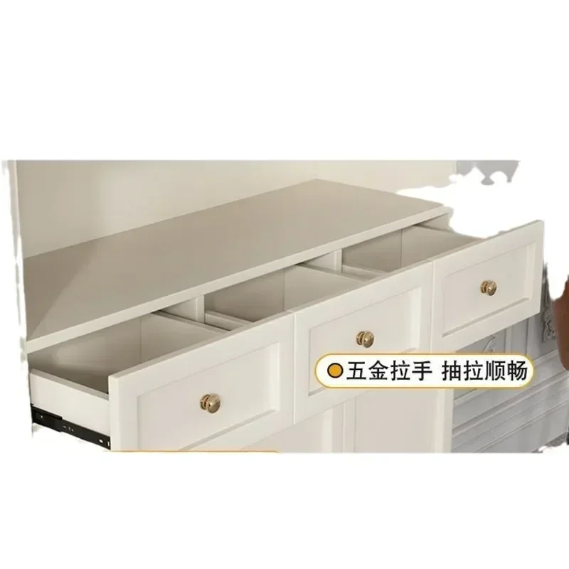 Grande dispensa da cucina con ante in vetro, ripiani regolabili, armadio portaoggetti in legno a più livelli, ante in vetro, armadio da pavimento per soggiorno