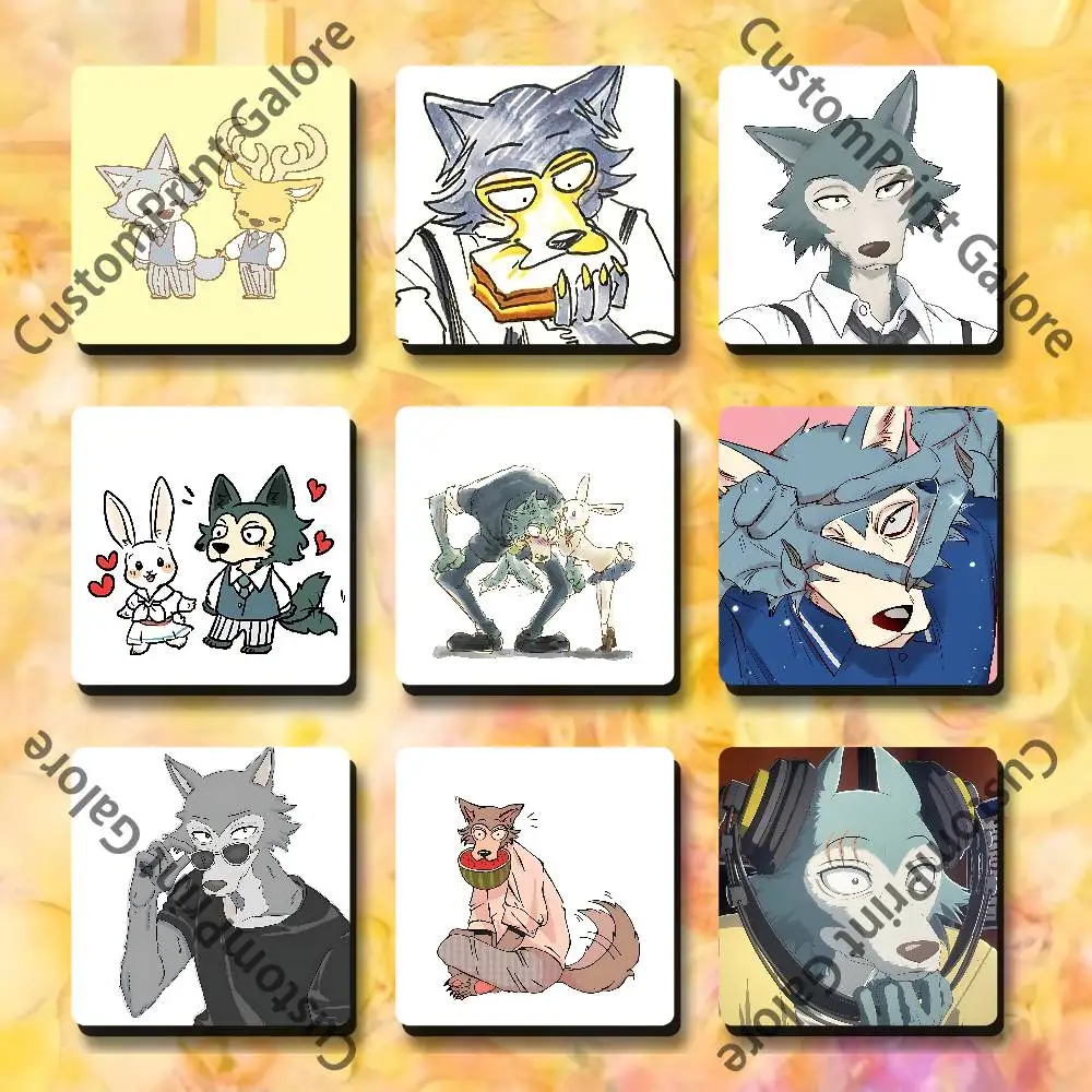 

L-Legoshi B-Beastars Soft Magnetic Refrigerator Magnets 5.5,7.5cm Personalized for DIY Kitchen Office Decorative