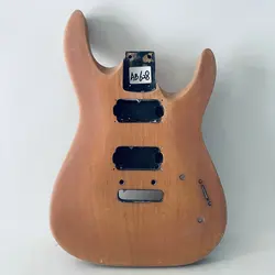 AB628 Closeouts Unfinished Electric Guitar Body Unfinished in Solid Redwood 2 Humbucker Pickups DIY Guitar Parts for Replacement