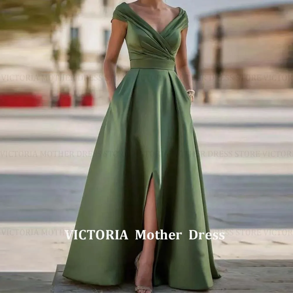

VICTORIA индивидуальное современное платье для матери невесты/жениха 2026 с карманом трапециевидной формы свадебные платья для гостей атласное вечернее платье