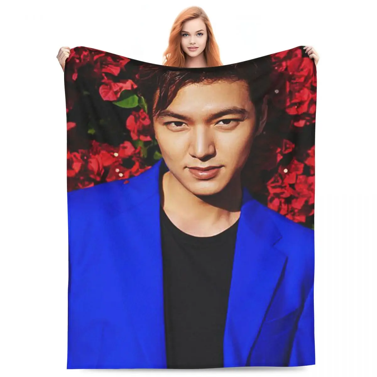 

Kpop Lee Min Ho Blanket Flannel Sofa Throw Blanket Multi-function Throw Blankets for Bedding Outdoor Throws Bedspread Quilt
