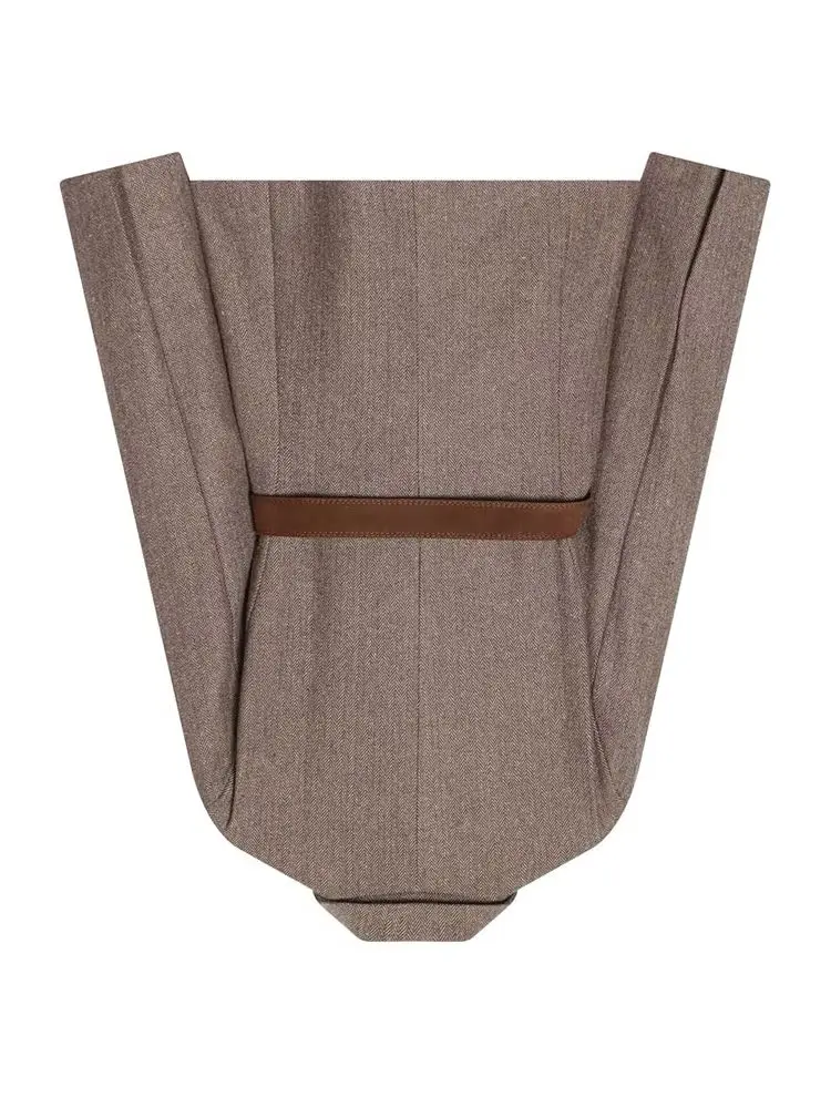 

HH женский осенний однобортный карманный декор с длинными рукавами и лацканами из твила «елочка» женский модный повседневный пиджак