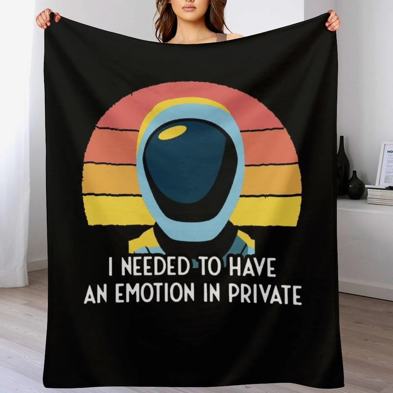 Murderbot Diaries SecUnit Needs to Have an Emotion in Private Throw Blanket Luxury Throw Summer Blankets