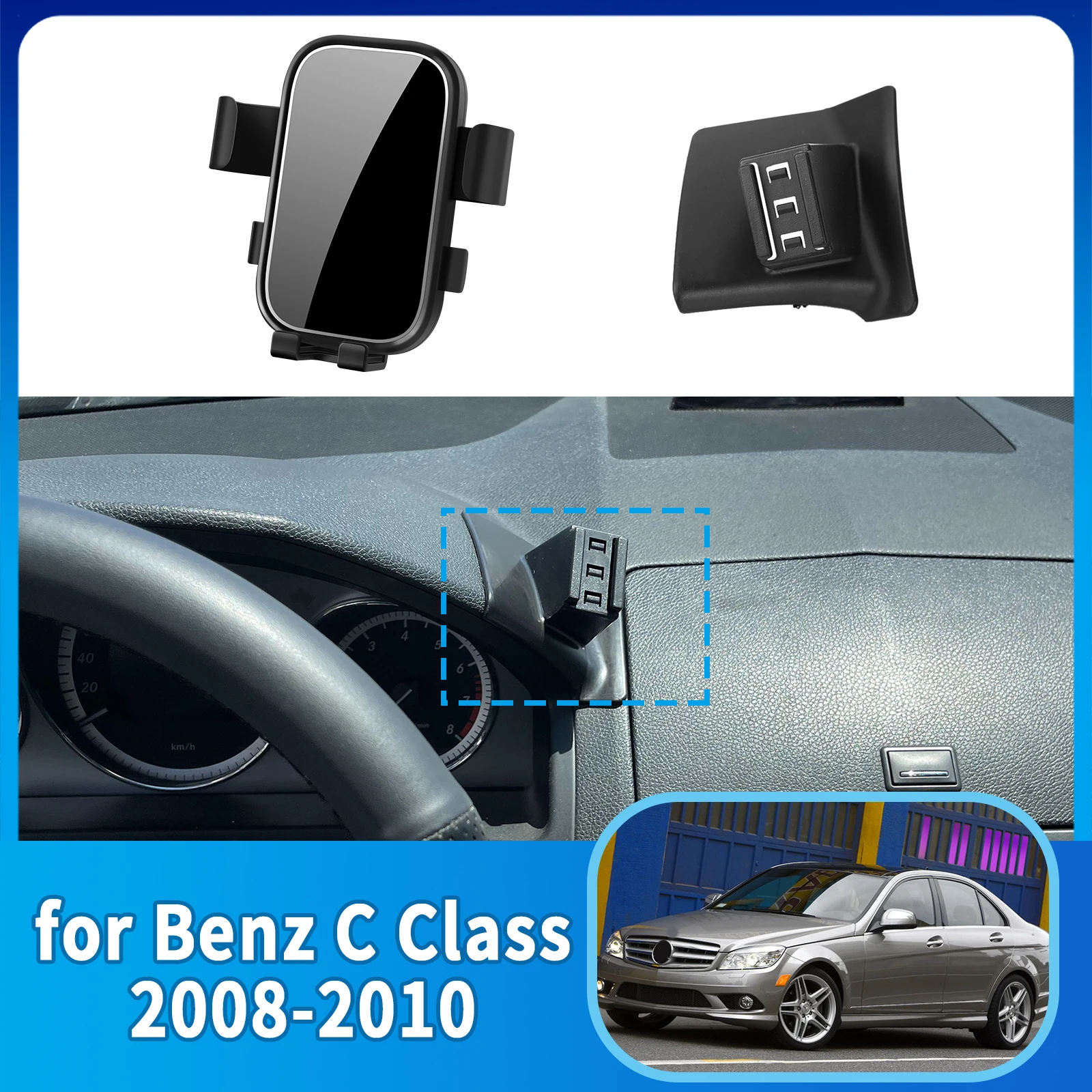 

AccessoriesCar Mobile Phone Holder for Mercedes Benz C Class W204 2008 ~ 2010 C200 C260 C300 GPS Bracket Navigation Stand Auto