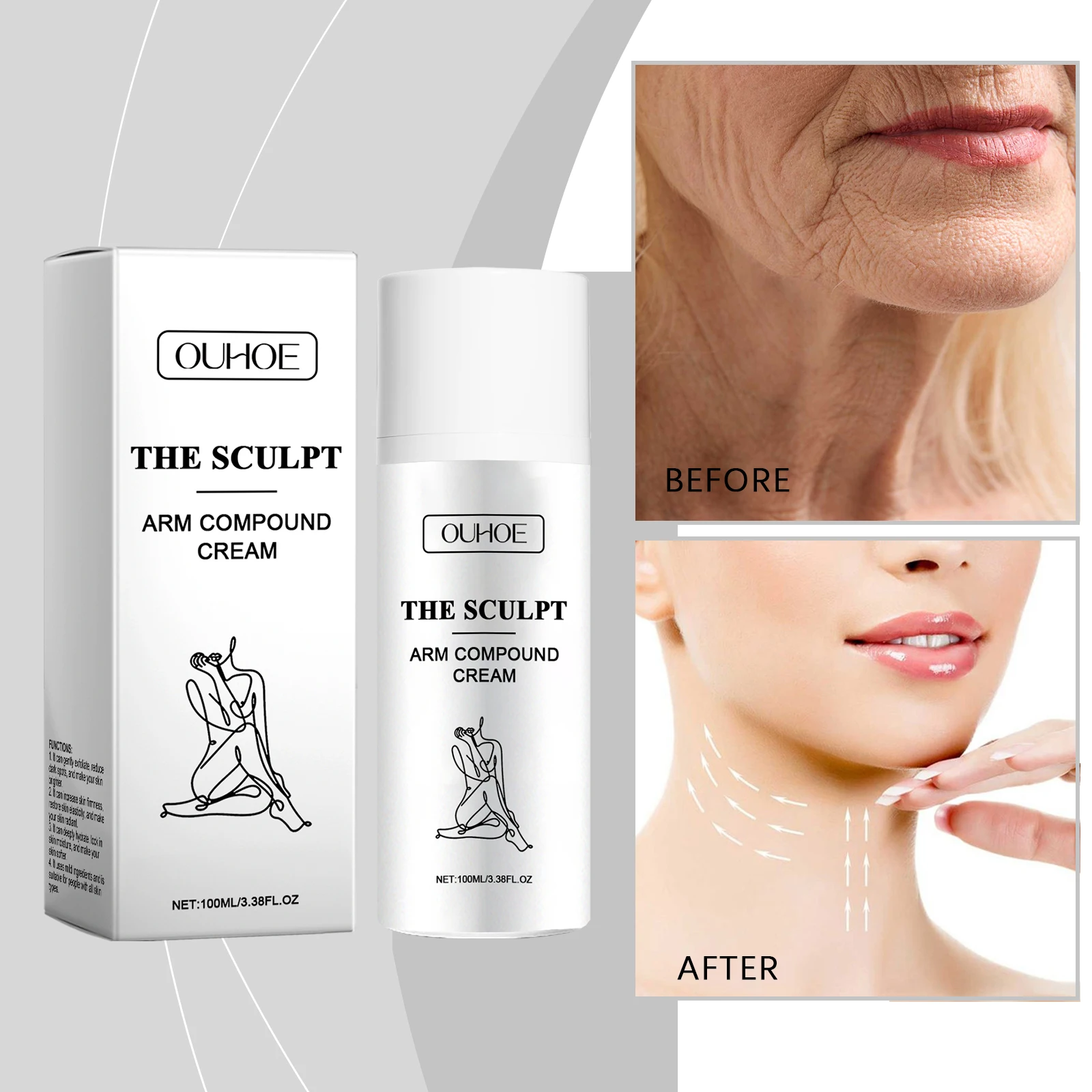 Moisturizing and firming body lotion brightens skin tone, tightens and nourishes soft and supple skin, moisturizing and non grea