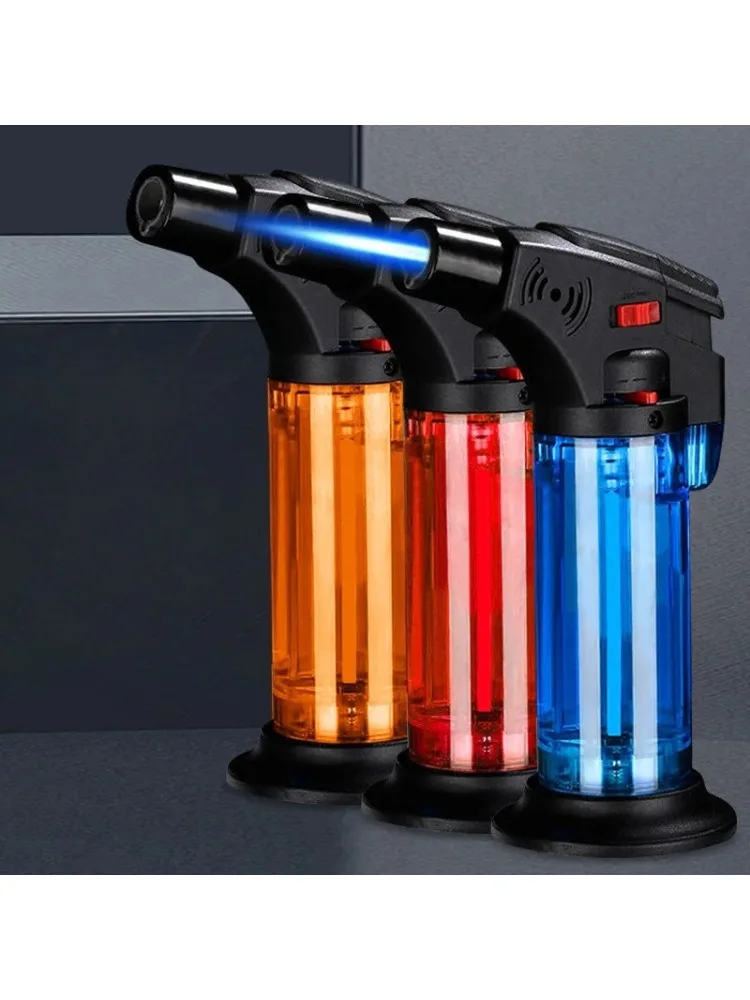 Briquet à pistolet de pulvérisation à haute température, allume-cigare à flamme bleue coupe-vent, briquets de cuisson et de Barbecue, outil de survie en plein air