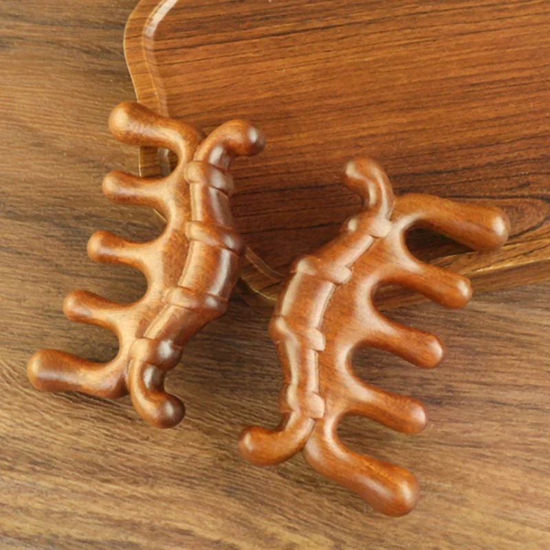 Exquisite Carving Wooden Massage Comb Sandalwood Scalp Head Oil Massager Scalp Hair Comb Tools Multifunctional Meridian Combing