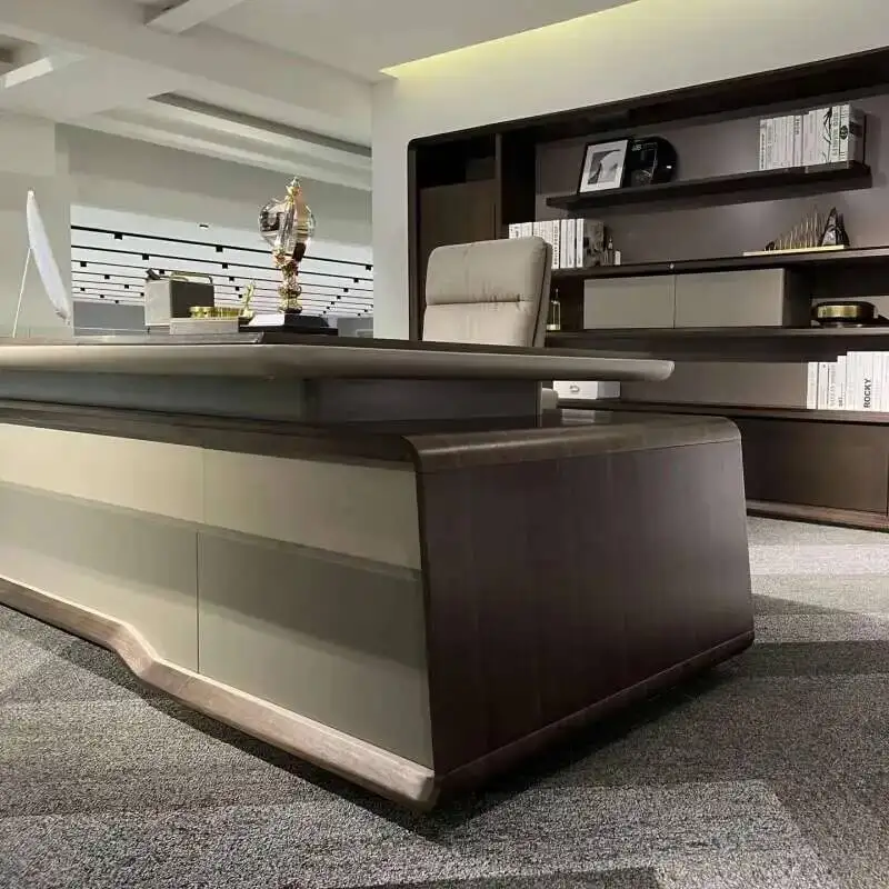 

Design Combination Office Desk Organizer Work European High End Computer Desks Light Luxury High End Bureau Meuble Furniture