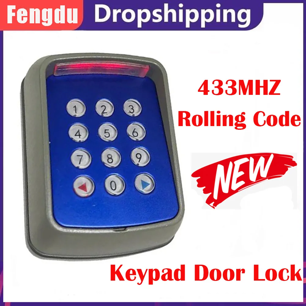 

Wireless Numeric Keypad for 433MHZ Rolling Code Keypad for Entry Gate Doors keypad Door Access Control System Gate Opener