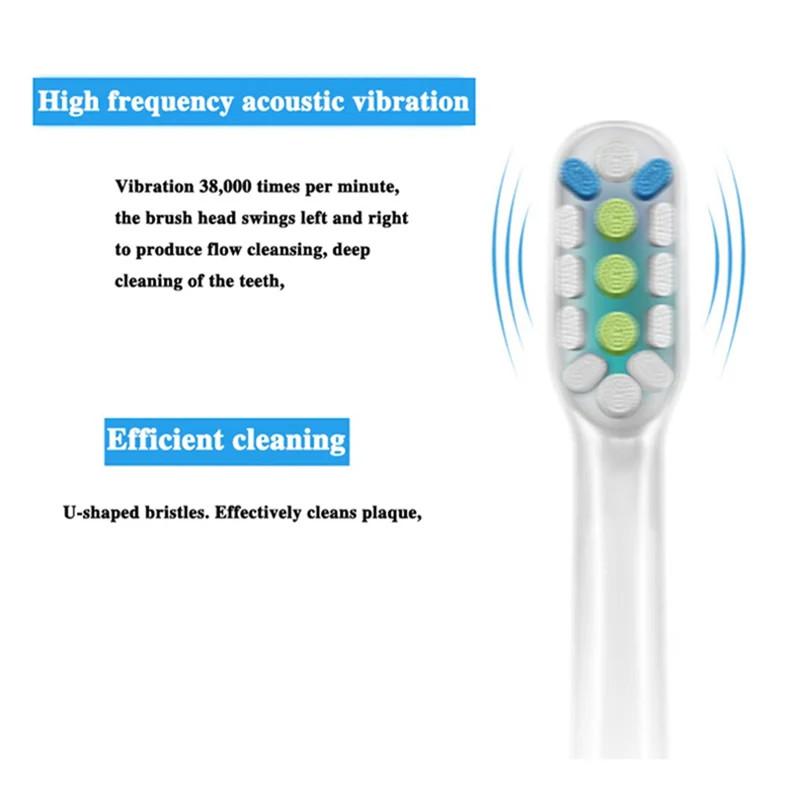 SOOCARE 전동 칫솔용 교체 브러시 헤드, 부드러운 강모, B, V1, V2, X3, X3U, X5, D2, D3, 9 개