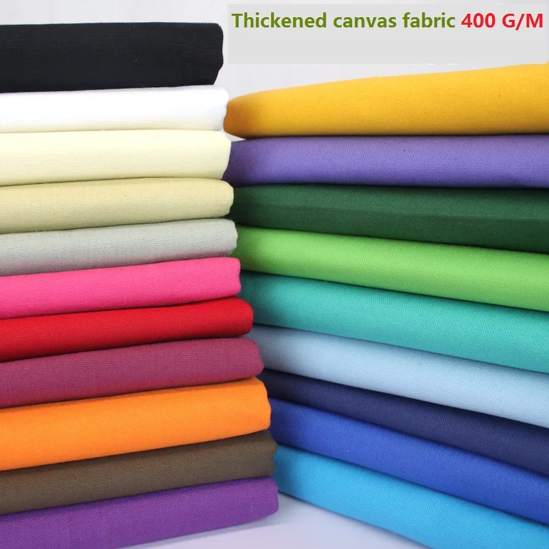 150cm x 50cm Thickened Pure Cotton Canvas Fabric for Sofa Tablecloth Cushion Pillow Canvas Bag Curtain DIY Sewing Fabric 400 G/M