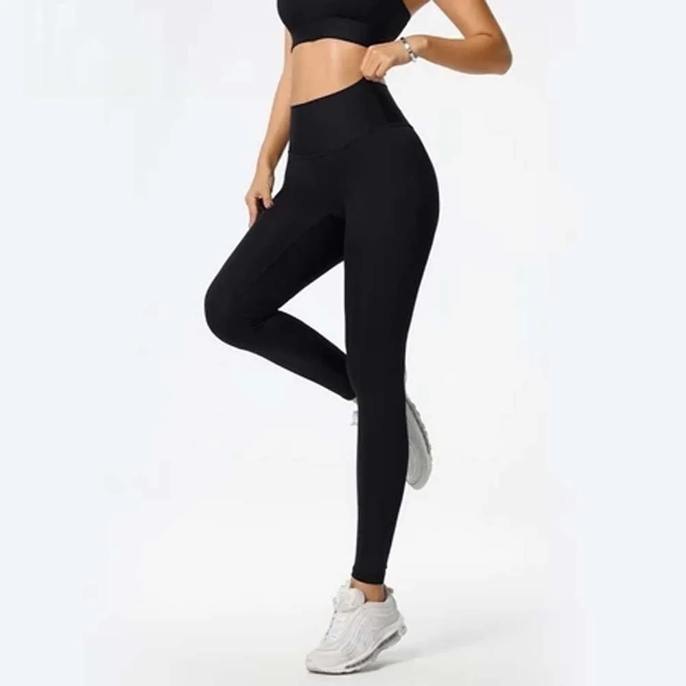 

Sculpting Leggings Elastic Women Yoga Long Pants High Waist Tummy Control Fitness Legging Long Black Sports Yoga Pants Gym