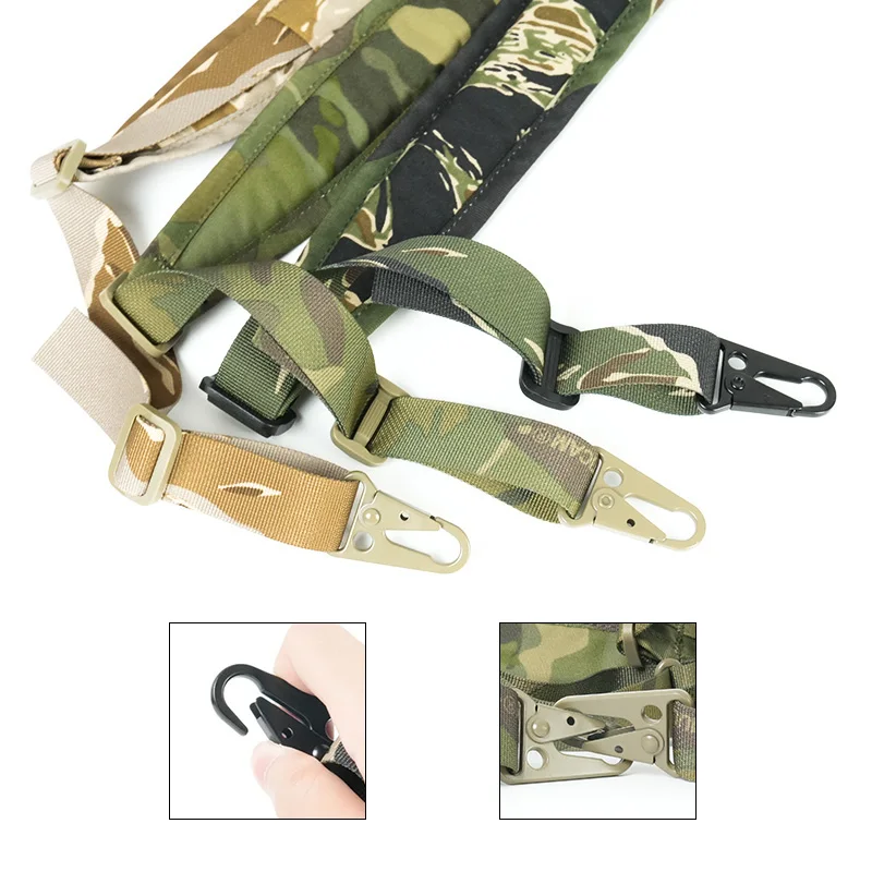 Airsoft Taktischer QD Schnellverschluss-Trageriemen 2-Punkt Verstellbarer Gewehrriemen Nylon Outdoor Jagd M4 AK Trageriemen Zubehör – Detail 5