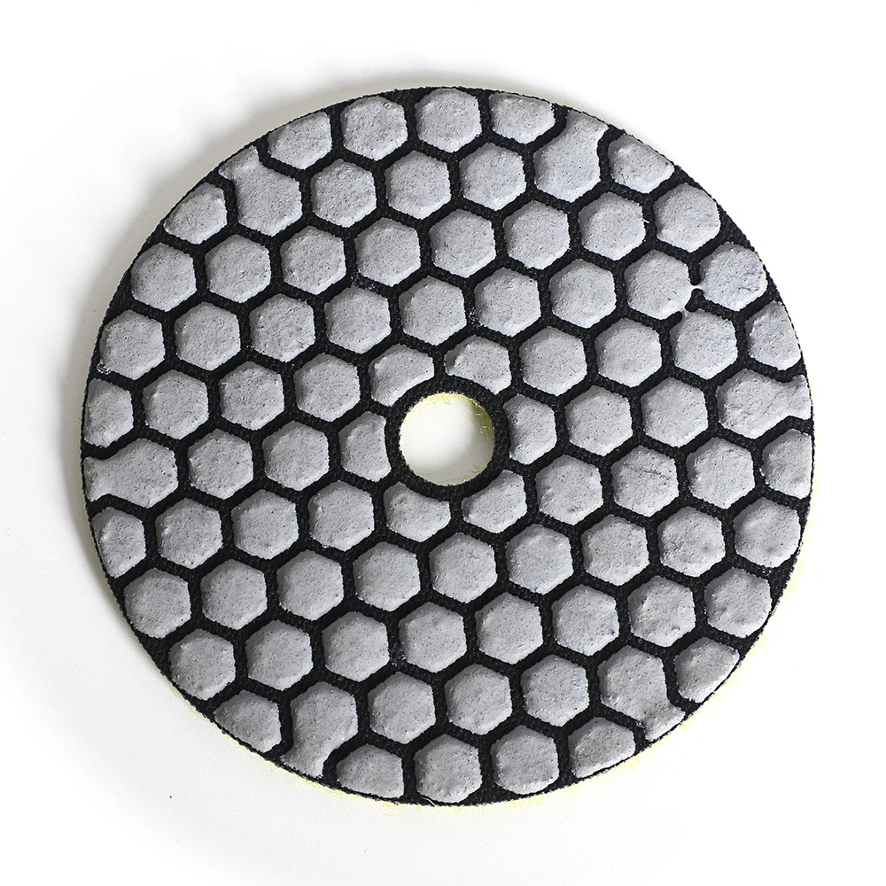 Disque abrasif diamanté de 4 pouces (100mm), tampon de polissage à sec pour le meulage du marbre, du granit, du quartz, du pierre, du polissage des surfaces courbes, 1 pièce