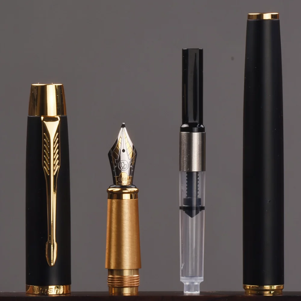 Fine Writing Fountain Pen Metal Body Bent Nib For Chinese Calligraphy Students Adults Professional Sketching Tool Supplies