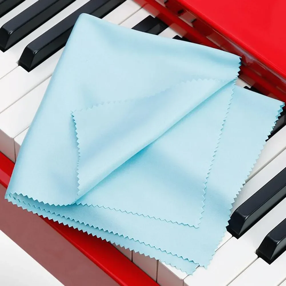 10PCS Microfiber Cleaning Cloth Guitar Maintenance String Polishing Guitar Ukulele Bass Musical Instrument Accessories 18x15cm