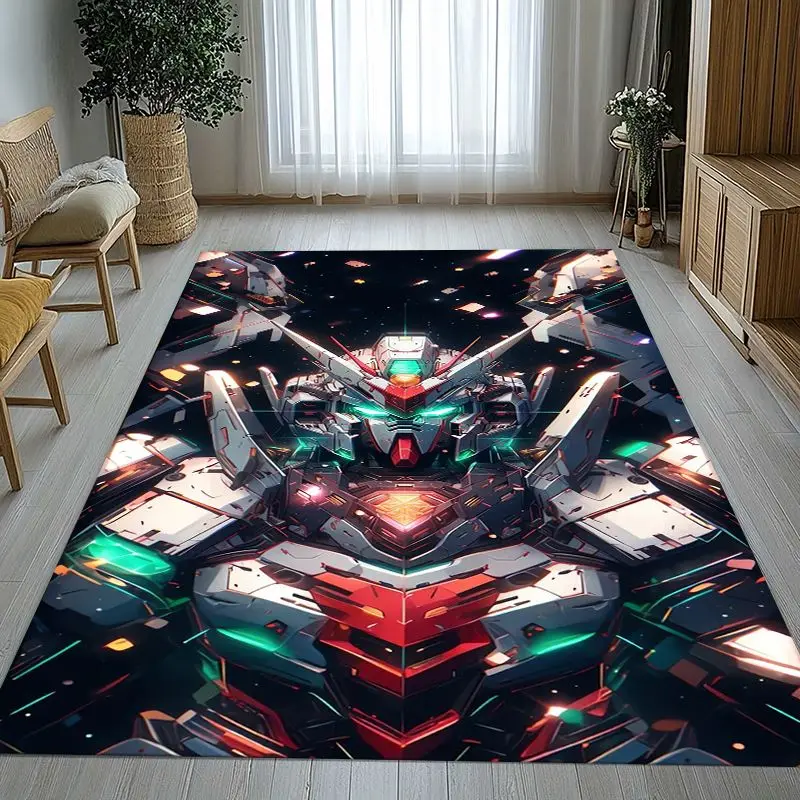 Retro Gundam Destroy Zeon Cartoon Soft Non-Slip Large Area Rug for Living Room,Bedroom Playroom Carpet Mat for Sofa,Home Decor
