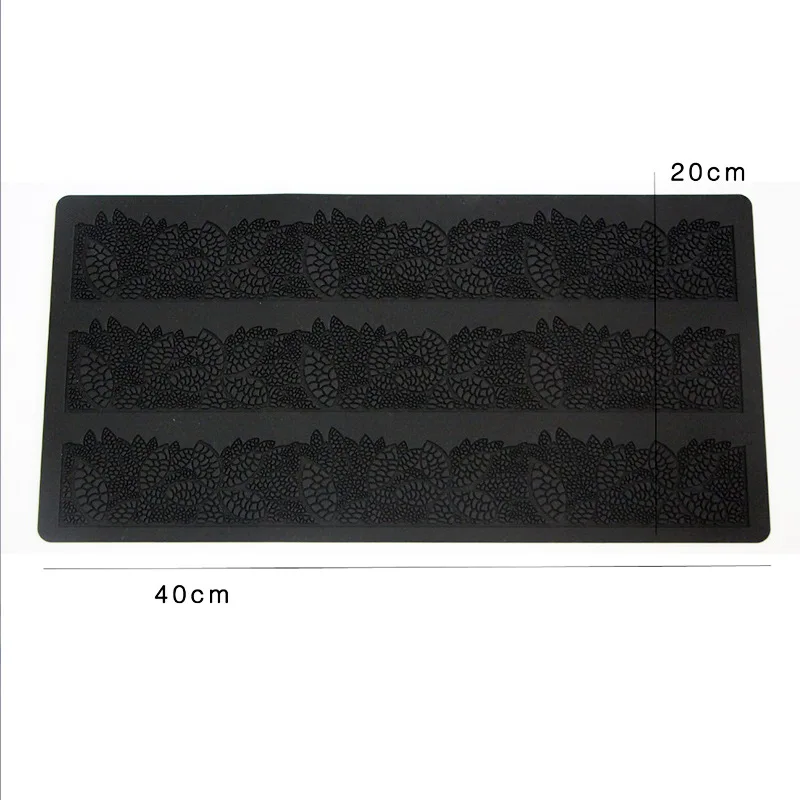 40*20CM Silicone Embossed Mat Lace Cake Fondant Flower Pattern Sugar Lace Mould Wedding Cake Decorating Lace Mold Baking