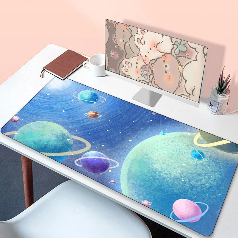 Starry Sky Mause Pad Computer Accessories Mouse Gamer Deskmat Pc Gaming Rubber Mat Mausepad Mousepad Mats Keyboard Cabinet Desk