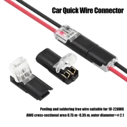 10/20/30/50/100 Pcs D2 Waterproof Plug Wire Connector 2 Pin Way Cable Plug Car Electric Wire Snap Connectors Strip Terminal