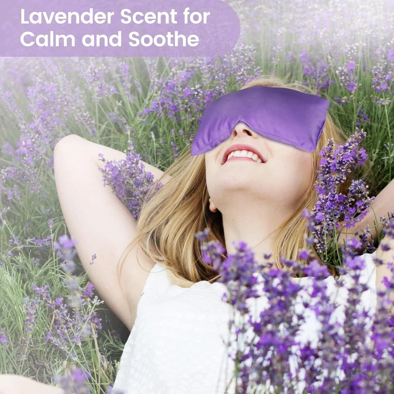 Weighted Lavender Eye Pillow For Yoga Relaxation Sleeping,Flax Seed Filling Self Care Relaxation Christmas Gifts for Women