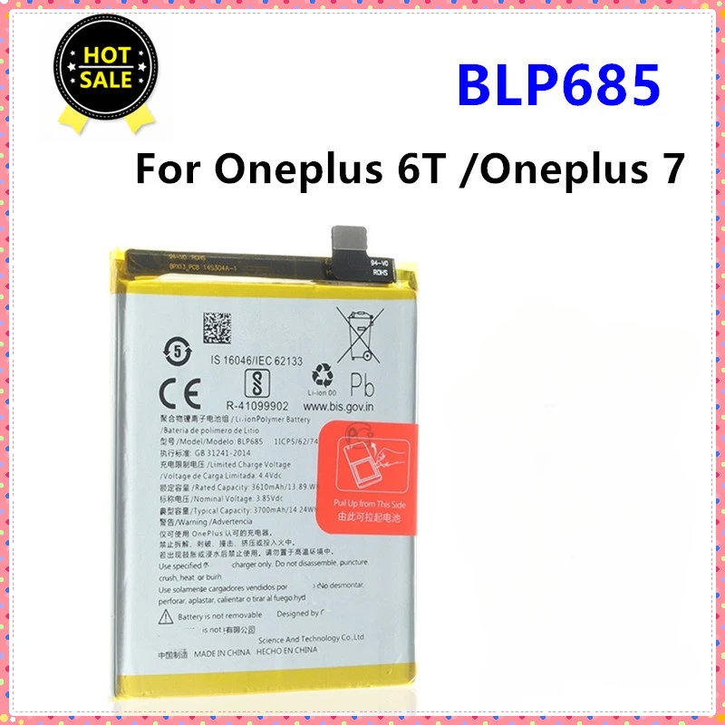 

BLP685 3700mAh For Oneplus 6T /Oneplus 7 High Capacity One Plus Phone Batteries Mobile Phone Batteries