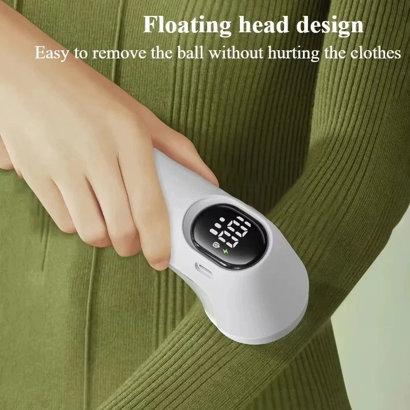 Xiaomi Fabric 면도기, LED 디스플레이가 포함된 충전식 린트 제거제, 3단 속도, 의류, 가구, 소파용 6잎 블레이드 면도기 ﻿