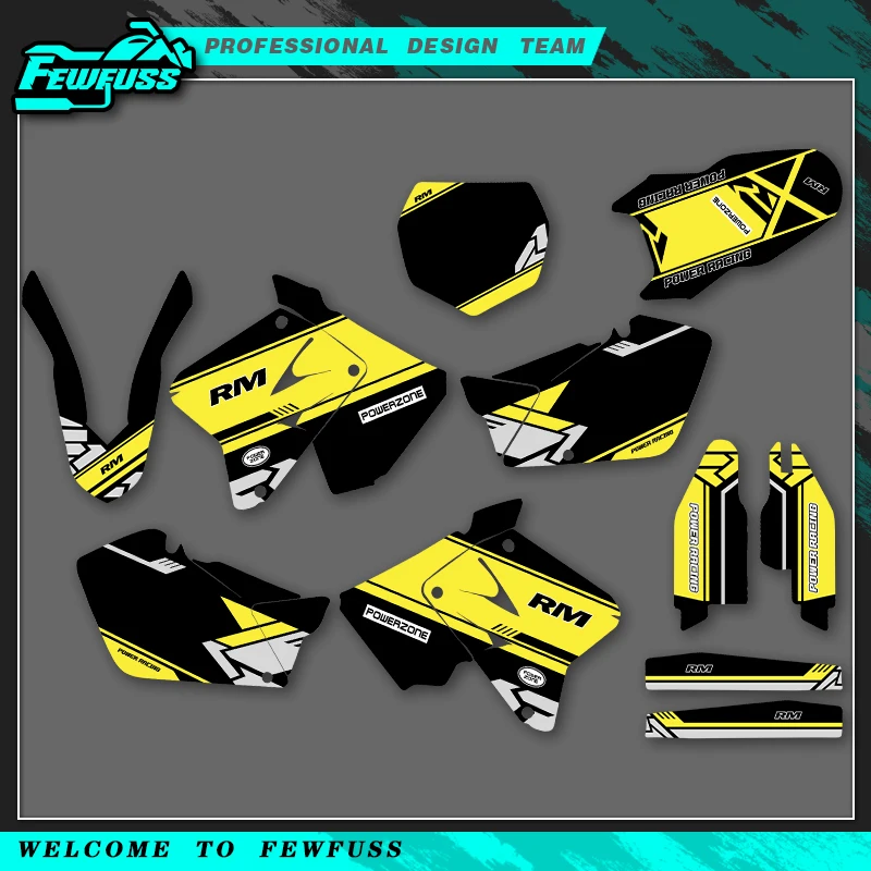 

Fewfuss For SUZUKI RM125 RM250 RM 125 RM 250 2001 2002 2003 2004 2005 2006 2007 2008-2012 Graphics Decals Stickers Motorcycle