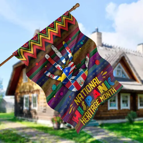 National Hispanic Heritage Month All Countries Hand Hispanic Latin Garden Flag