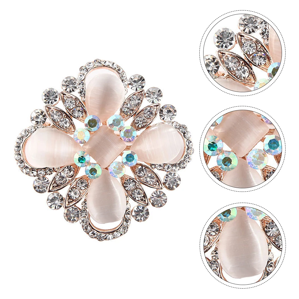 Spilla occhio di gatto Maglione Spille con strass per donna Spilla Costume da donna Gioielli Elegante bouquet da sposa