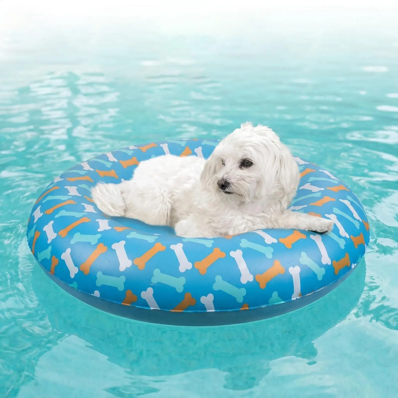 Dog Floats swimming Pool PVC Leak-Proof Inflatable Anti-Slip Dog Water Float For Lake Beach Games Water Party Pond