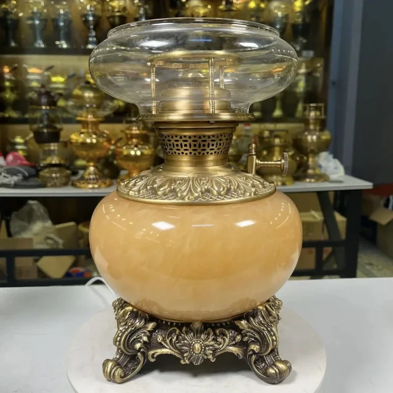 Air brewing tea set Turn off fire Copper Chinese  lamp