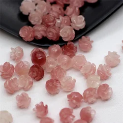 6mm 20PCS/Lot Shell Powder Loose Rose Spacer Beads For Jewelry Making DIY Necklace Beads Bracelet Hot Sale Popular Accessories